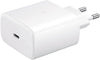 caricabatteria originale samsung 45 watt usb-c senza cavo bianco