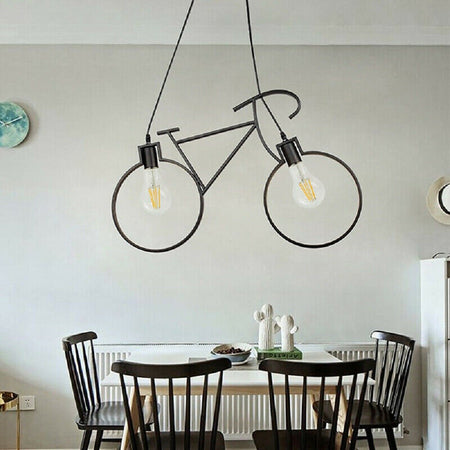 Lampadario A Sospensione E27 Da Soffitto A Forma Di Bicicletta Lampada Bici A10