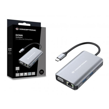 DOCKING STATION TYPE C 7IN1 1*HDMI/1*VGA/3*USB 3.0/1*USB C PD