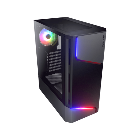 Il case Cougar MX360 RGB e' un Middle tower, con supporto per mainboard ATX. Puo' ospitare fino a 2 hard disk.