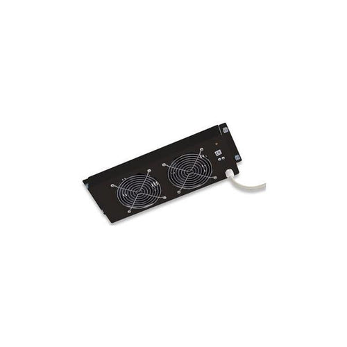 Gruppo di 2 Ventole a Soffitto Senza Termostato per Rack 19'' Nero