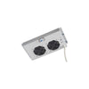 Gruppo di Ventilazione a Soffitto per Rack 19'' 2 Ventole Grigio