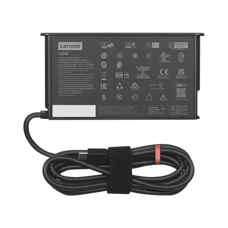 Lenovo 4X21H27808 adattatore e invertitore Interno 135 W Nero (THINKPAD 135W AC ADAPTER - [USB-C] - UK)