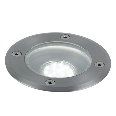 Faro da incasso per esterno 42W GU10 acciaio Road Round