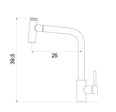 Rubinetto miscelatore da cucina cromato Metropolitan