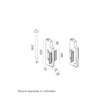 Faretto segnapasso Gea Led GFA1580 LED alluminio incasso parete cartongesso