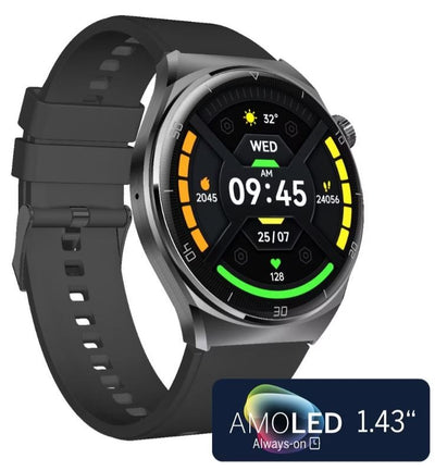 smartwatch Display AMOLED da 1,43, Bluetooth versione 5.3, IP67, modalità sport/100+, assistente vocale, vibrazione, display met