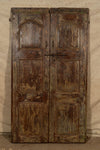 Biscottini Porta portone in legno massello e ferro da interno o da esterno vecchia e antica medievale scorrevole