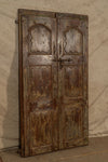 Biscottini Porta portone in legno massello e ferro da interno o da esterno vecchia e antica medievale scorrevole
