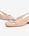 Nero Giardini slingback donna in vernice cipria con fibbia E512331D614