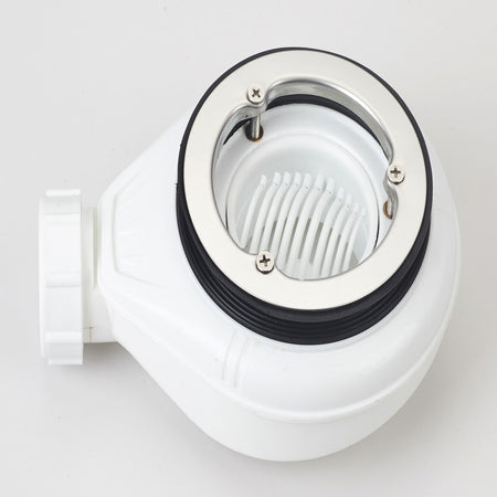 Piatto doccia in marmoresina bianco con scarico laterale griglia inox | Piletta Gratis STAR RELAX