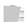 Mobile bagno sospeso bianco 100 specchio mensole lampada MOOD-100