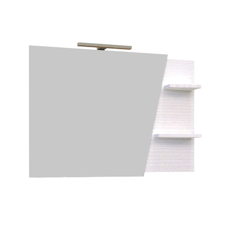 Mobile bagno sospeso bianco 100 specchio mensole lampada MOOD-100