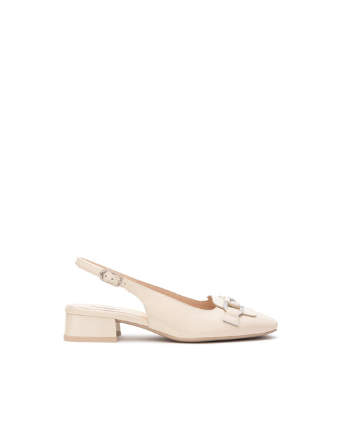 Nero Giardini Slingback donna in vernice col. latte con fibbia E512331D711