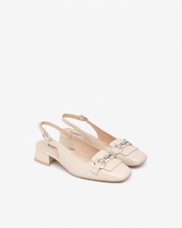 Nero Giardini Slingback donna in vernice col. latte con fibbia E512331D711