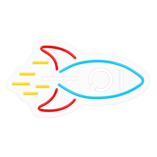 led wall neon missile multicolor connettore usb con regolatore di intensita' dimensioni 230x20x420