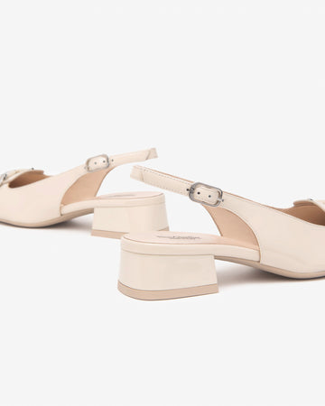 Nero Giardini Slingback donna in vernice col. latte con fibbia E512331D711