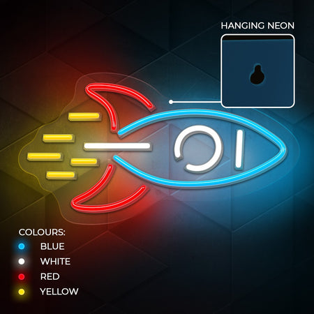 led wall neon sturn multicolor usb dimensioni 230x20x420
