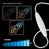 led wall neon sturn multicolor usb dimensioni 230x20x420