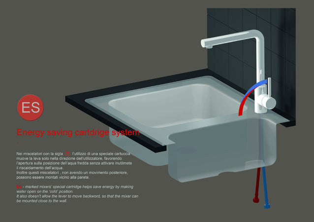 Rubinetto miscelatore cucina con doccia estraibile cromato Harry