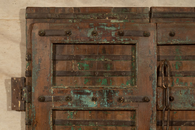 Biscottini Porta portone in legno massello e ferro da interno o da esterno vecchia e antica medievale scorrevole