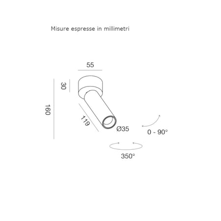 Plafoniera moderna Gea Led GFA1461H LED orientabile alluminio lampada soffitto