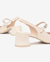 Nero Giardini slingback donna in vernice col .latte