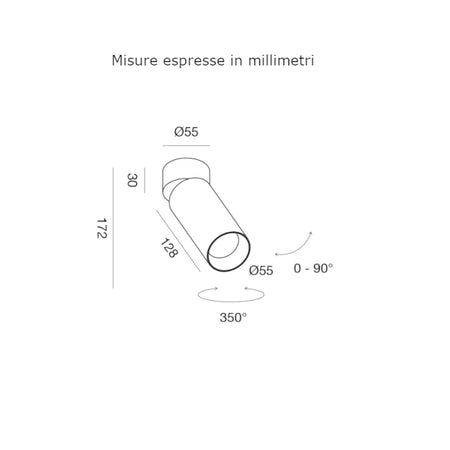 Plafoniera moderna Gea Led GFA1463C LED orientabile alluminio lampada soffitto
