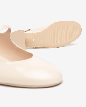 Nero Giardini slingback donna in vernice col .latte