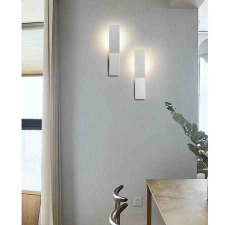 Applique 20 Led A Parete 10w Moderno Lampada Luce Fredda 6500k Calda 3000k E22
