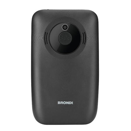 BRONDI AMICO STILOSO (NERO) - TELEFONO CELLULARE PER ANZIANI - TASTO SOS - TORCIA - CONTROLLO REMOTO - ANNUNCIO VOCALE - FOTOCAMERA