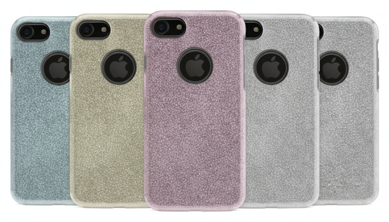 cover glitter iphone 7/8 plus silver