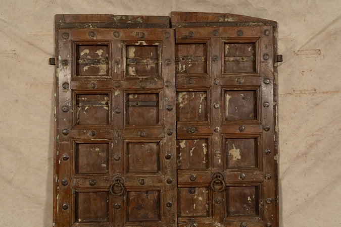 Biscottini Porta portone in legno massello e ferro da interno o da esterno vecchia e antica medievale scorrevole