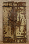 Biscottini Porta portone in legno massello e ferro da interno o da esterno vecchia e antica medievale scorrevole