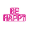 led wall neon be happy pink connettore usb con regolatore di intensita' dimensioni 370 x 28 x 280
