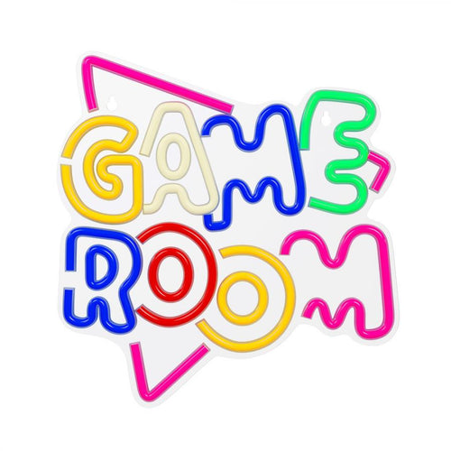 led wall neon game room multicolor connettore usb con regolatore di intensita' dimensioni 400x16x275