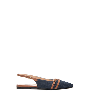 Nero Giardini slingback donna in tessuto jeans E512362D214