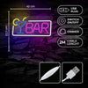 led wall neon bar multicolor connettore usb con regolatore di intensita' dimensioni 420 x 18 x 222