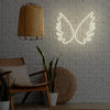 led wall neon ali angelo colore bianco caldo connettore usb dimensioni 395 x 16 x 325