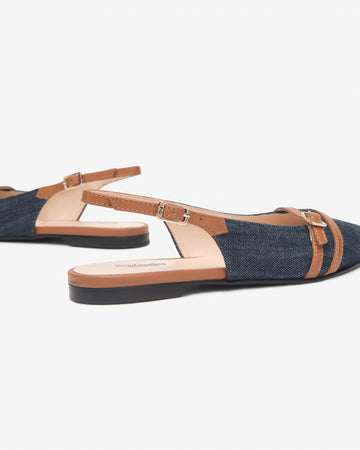 Nero Giardini slingback donna in tessuto jeans E512362D214