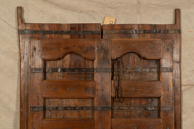 Biscottini Porta portone in legno massello e ferro da interno o da esterno vecchia e antica medievale scorrevole