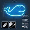 led wall neon balena colore azzurro connettore usb dimensioni 290 x 22 x 150 mm