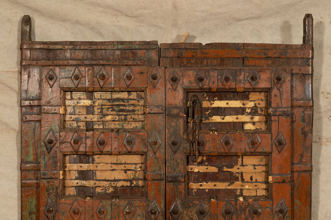 Biscottini Porta portone in legno massello e ferro da interno o da esterno vecchia e antica medievale scorrevole