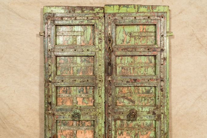 Biscottini Porta portone in legno massello e ferro da interno o da esterno vecchia e antica medievale scorrevole