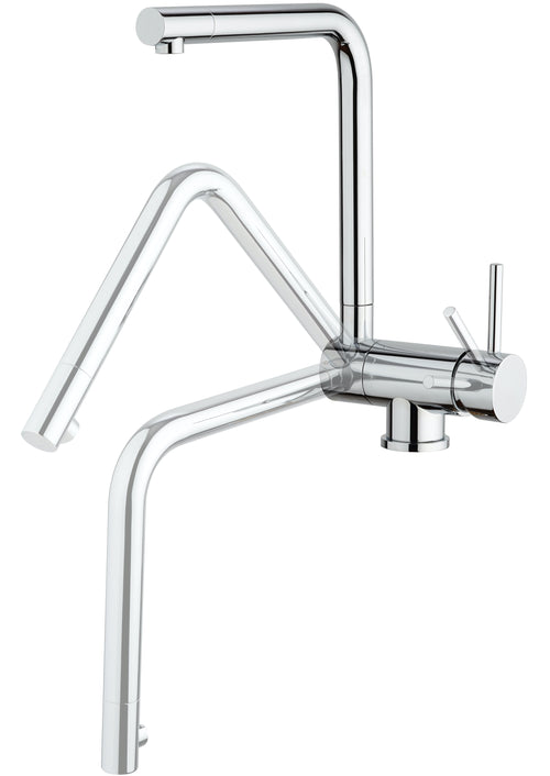 Rubinetto da cucina sottofinestra cromato Puro