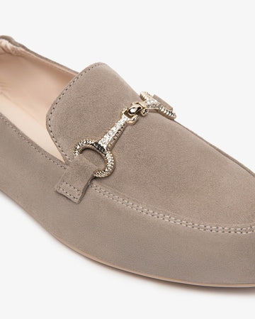 Nero Giardini mocassini donna in suede col. creta E512620D451