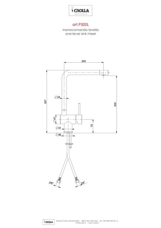 Rubinetto miscelatore da cucina cromato Puro