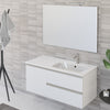 Mobile bagno sospeso 100cm con specchio bianco opaco DUBON