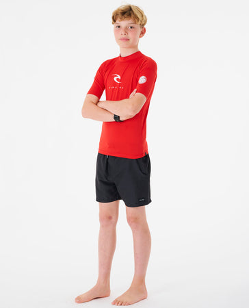 Lycra Rip Curl Corp Short Sleeve UV Boy