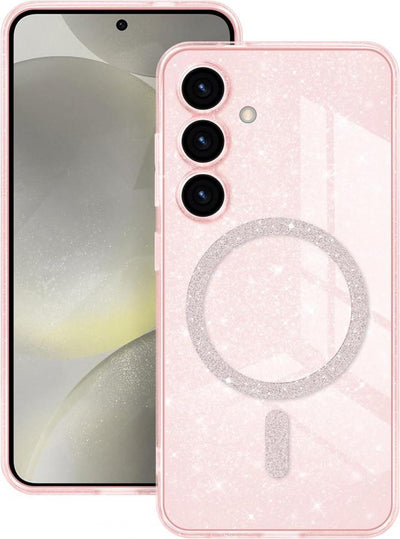 cover glitter s24 ultra silver magsafe compatibili